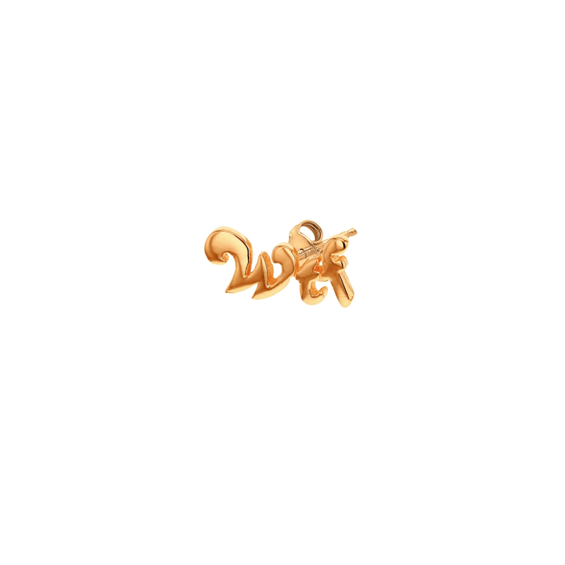 Thumbnail of 18Kt Rose Gold Plated Wtf Stud image