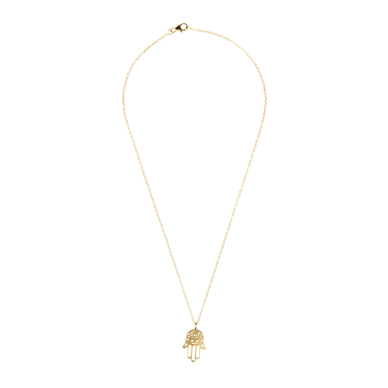 Thumbnail of Cosmic Hamsa Necklace Gold image