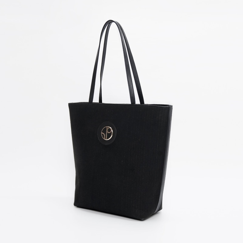 Thumbnail of Monte Carlo Organic Cotton Tote Bag In Oyster Black image