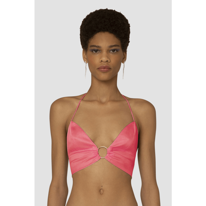 Thumbnail of Ibiza Pink Satin Bralette image