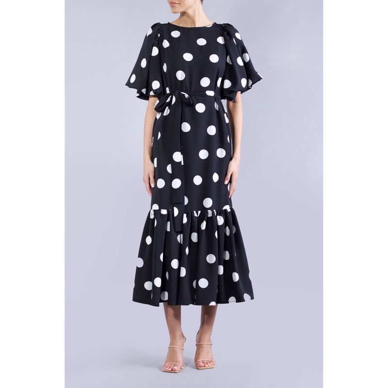 Thumbnail of Ida Black Polka Dot Dress image