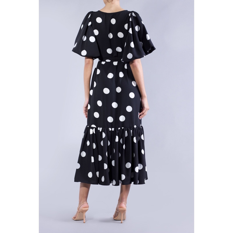 Thumbnail of Ida Black Polka Dot Dress image