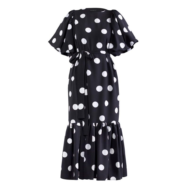 Thumbnail of Ida Black Polka Dot Dress image