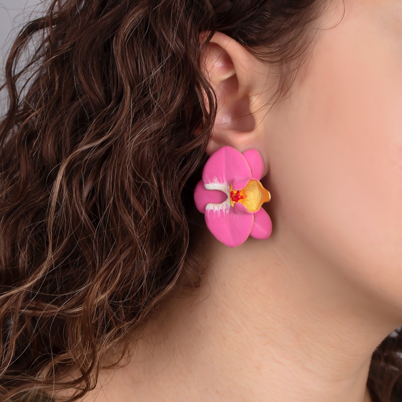 Orchid earrings top