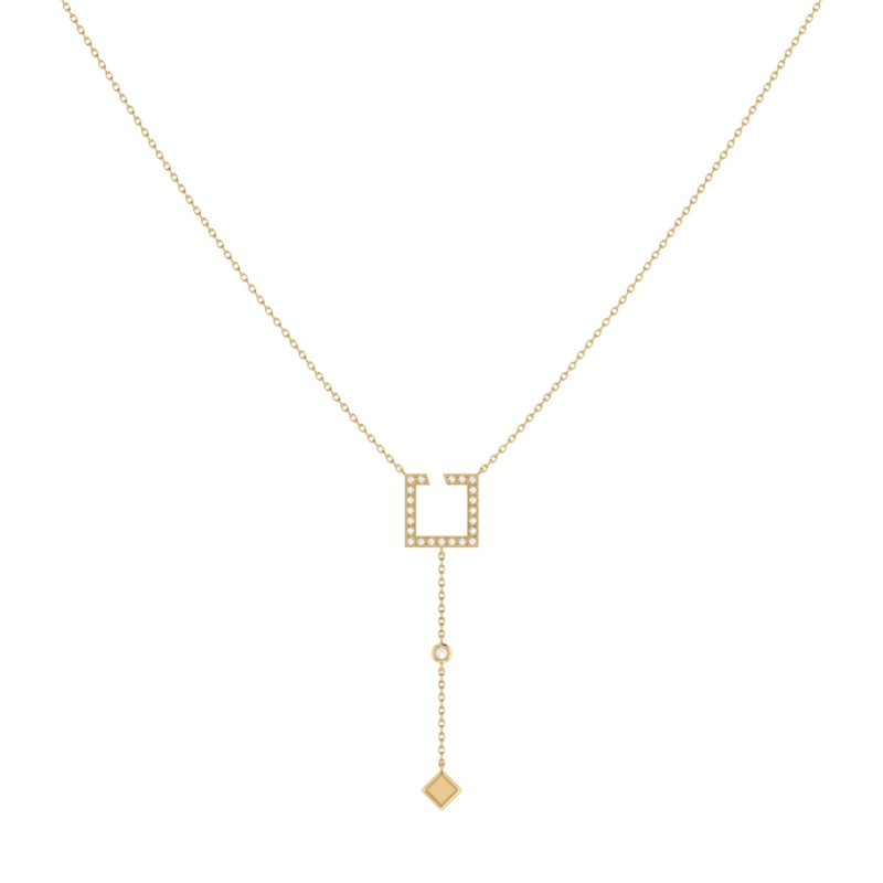 Thumbnail of Street Light Lariat Necklace In 14 Kt Yellow Gold Vermeil On Sterling Silver image