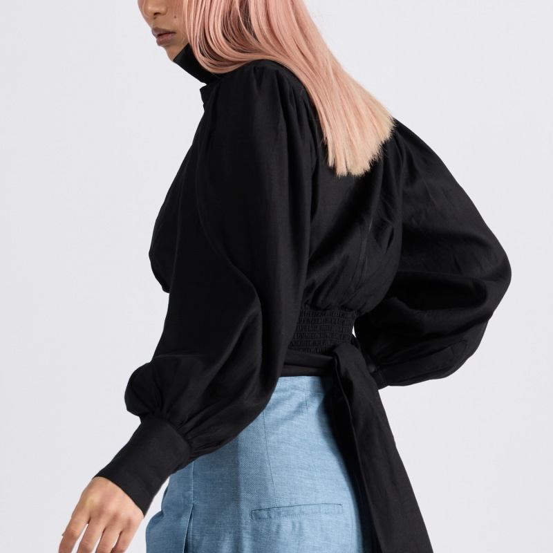 Thumbnail of Cosmo Wrap Top - Black image