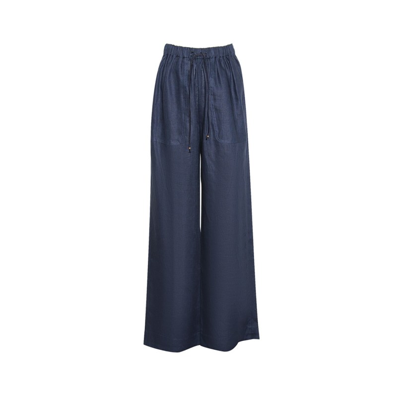 Thumbnail of Sofia Linen Pants - Blue image