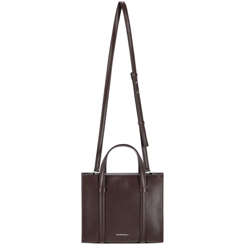 Thumbnail of Apple Leather Shoulder Bag - Laura - Mocha Brown image