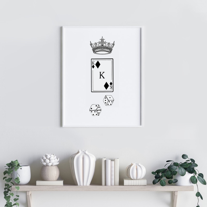 Thumbnail of 'King Of Diamonds' Fine Art Print A3 image