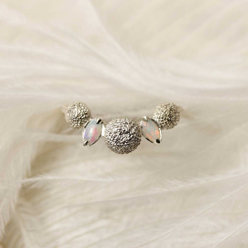 Thumbnail of Dahlia Opal Ring - Silver image