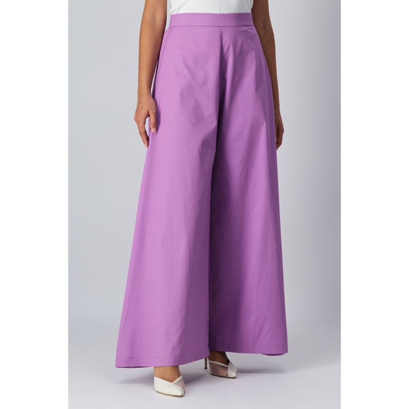 Thumbnail of High Waist Wide Legged Pants In Lavender image