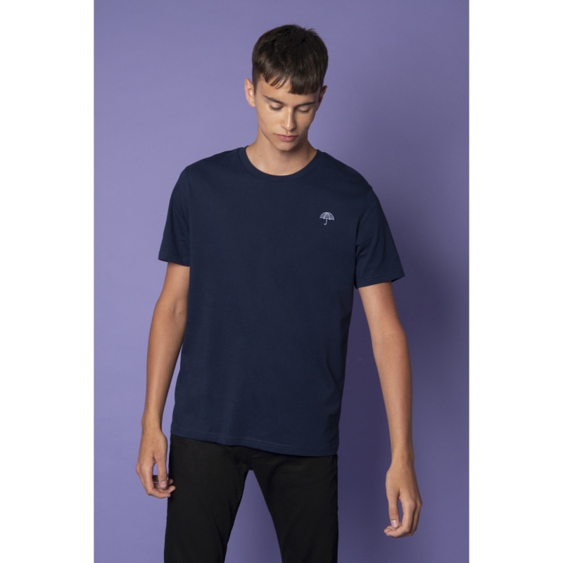 Thumbnail of Umbrella Embroidered T-Shirt Navy Men image