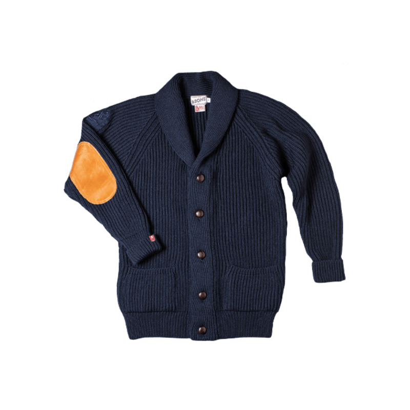 Pioneer British Wool Cardigan Navy by SONS Trading Co
