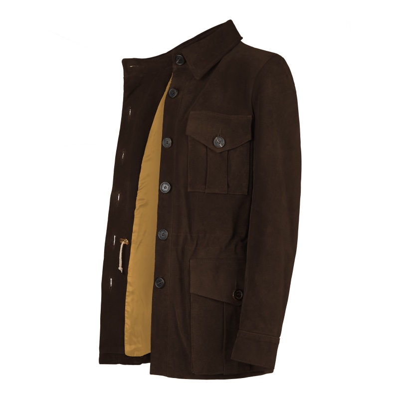 Thumbnail of Suede Tracker Jacket In Chocolate image