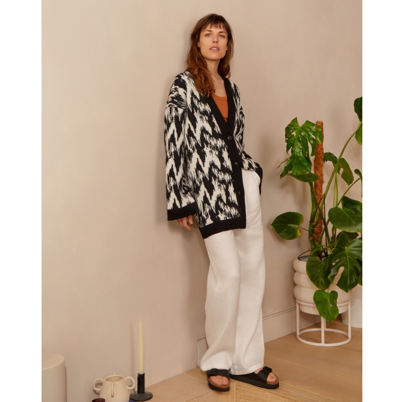 Thumbnail of Ikat Organic Cotton Knitted Cardigan Women image