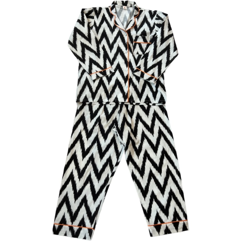 Thumbnail of Ikat Pyjamas Orange Piping image