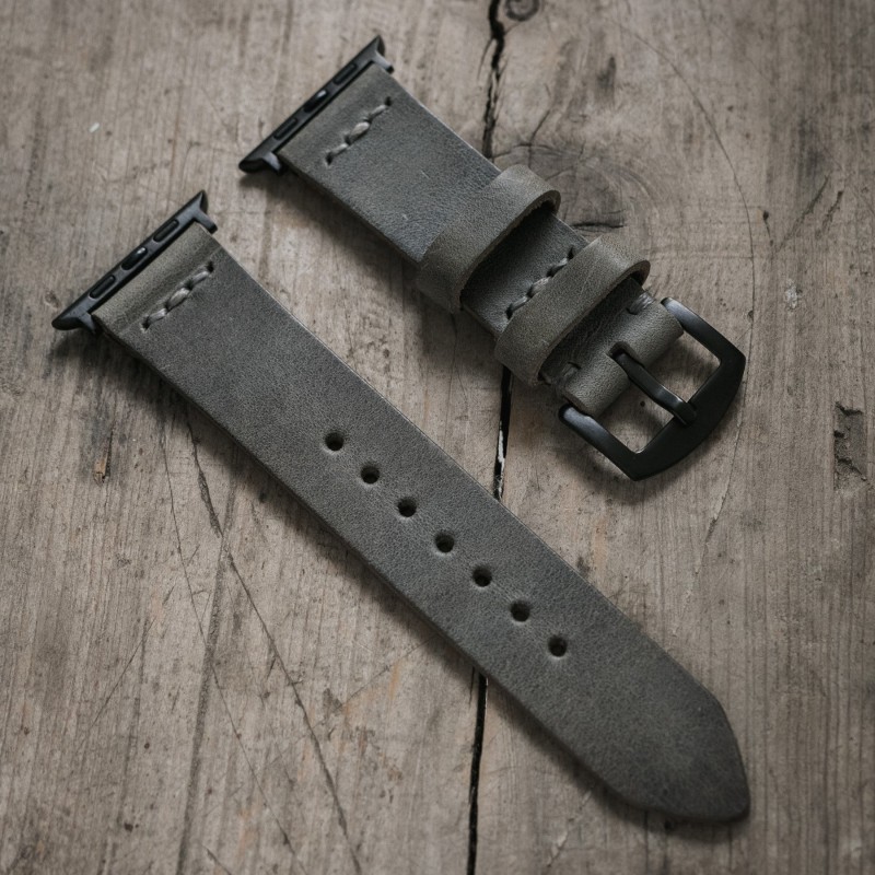 Thumbnail of Apple Watch Leather Band - Antique Gray image