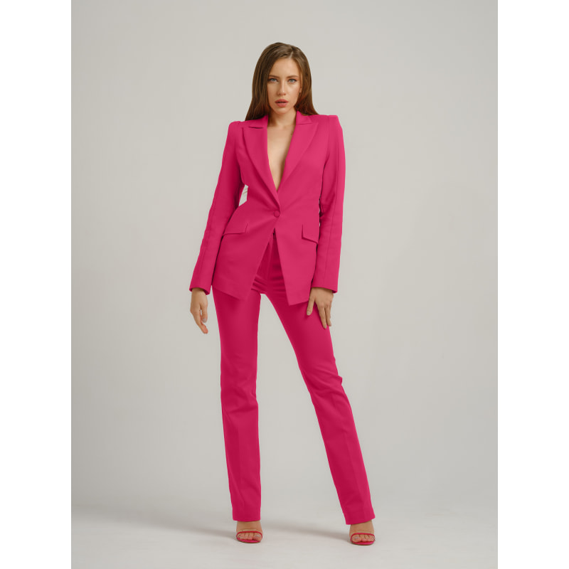 Thumbnail of Illusion Classic Tailored Suit - Hot Pink image