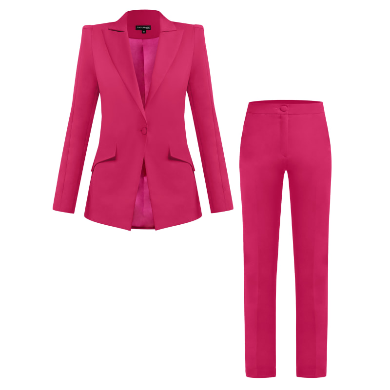 Thumbnail of Illusion Classic Tailored Suit - Hot Pink image