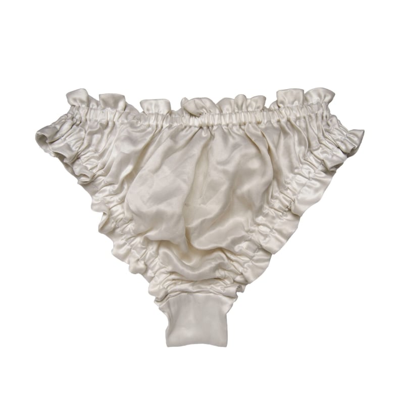 Thumbnail of Silk Scalloped Panties - White image