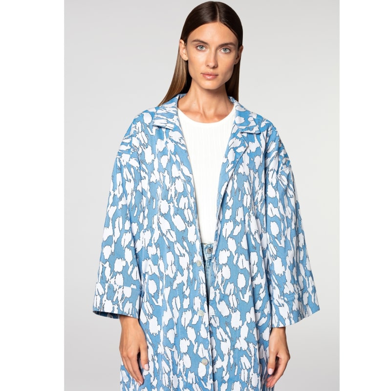 Thumbnail of Yukata Shirt Sky Blue/White image