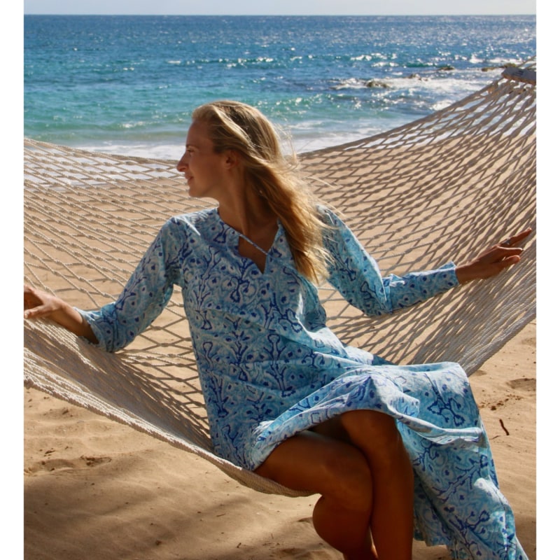 Thumbnail of Indigo Flow Cotton Kaftan image