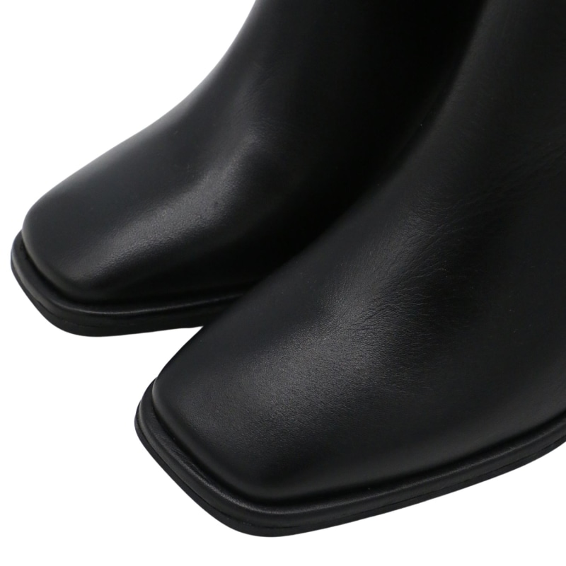 Thumbnail of Indigo Heeled Ankle Boots In Black Leather image