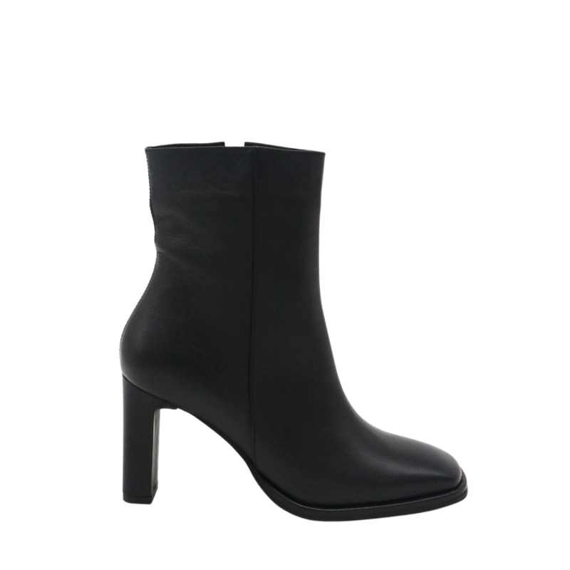 Thumbnail of Indigo Heeled Ankle Boots In Black Leather image