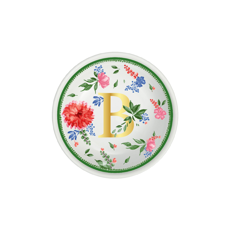 Thumbnail of Initials Collection Trinket Dish-Monogrammed Cocktail Napkin B/Gift Box image