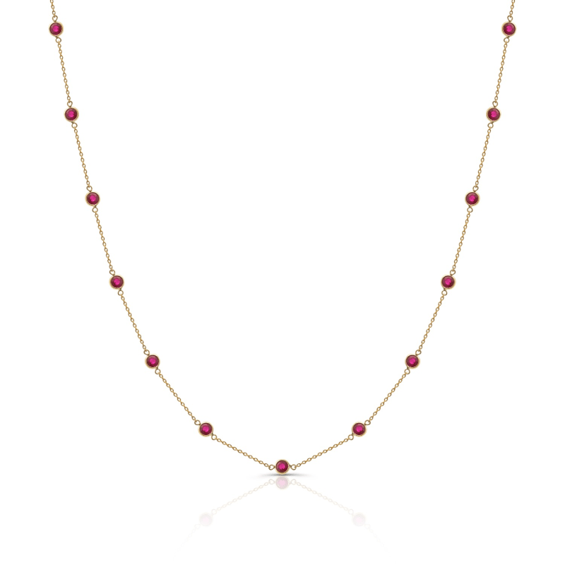 Thumbnail of Ruby Necklace In 18K Yellow Gold image