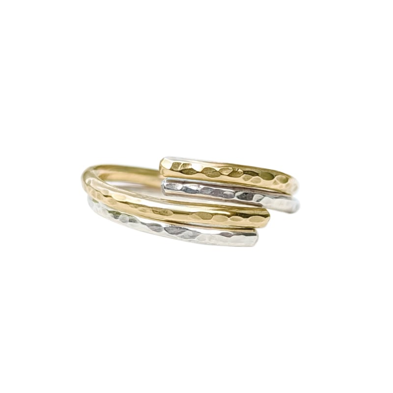 Intertwined silver rings best sale