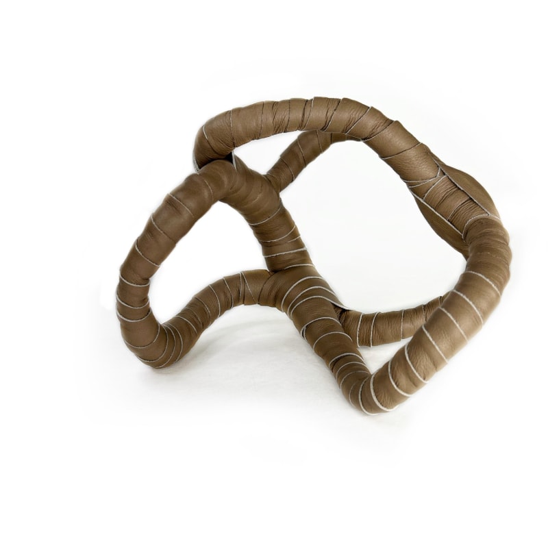 Thumbnail of Intertwined Leather Home Accent - Brown image