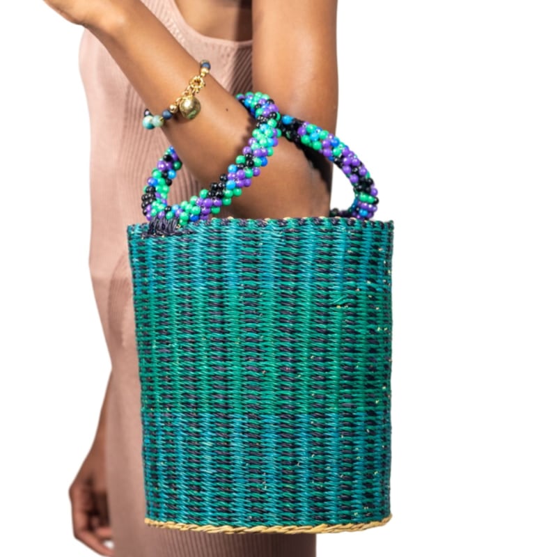 Thumbnail of Inyene Straw Bucket Bag image