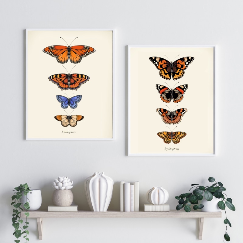 Thumbnail of 'Antique British Butterflies Iv' Fine Art Print A5 image