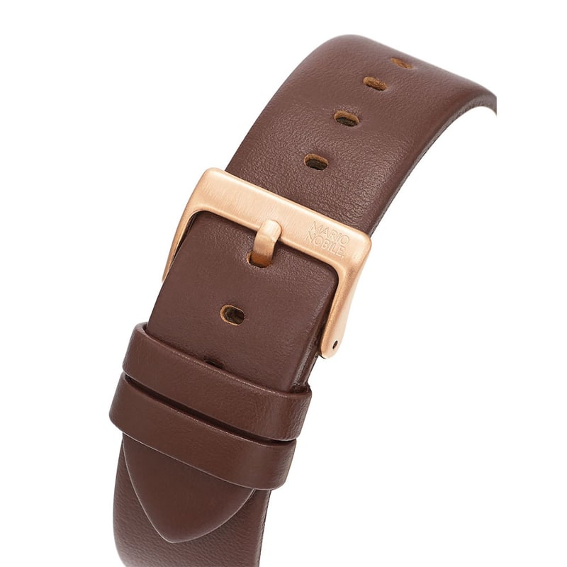 Thumbnail of Volare Rose Gold Brown Leather 42Mm image