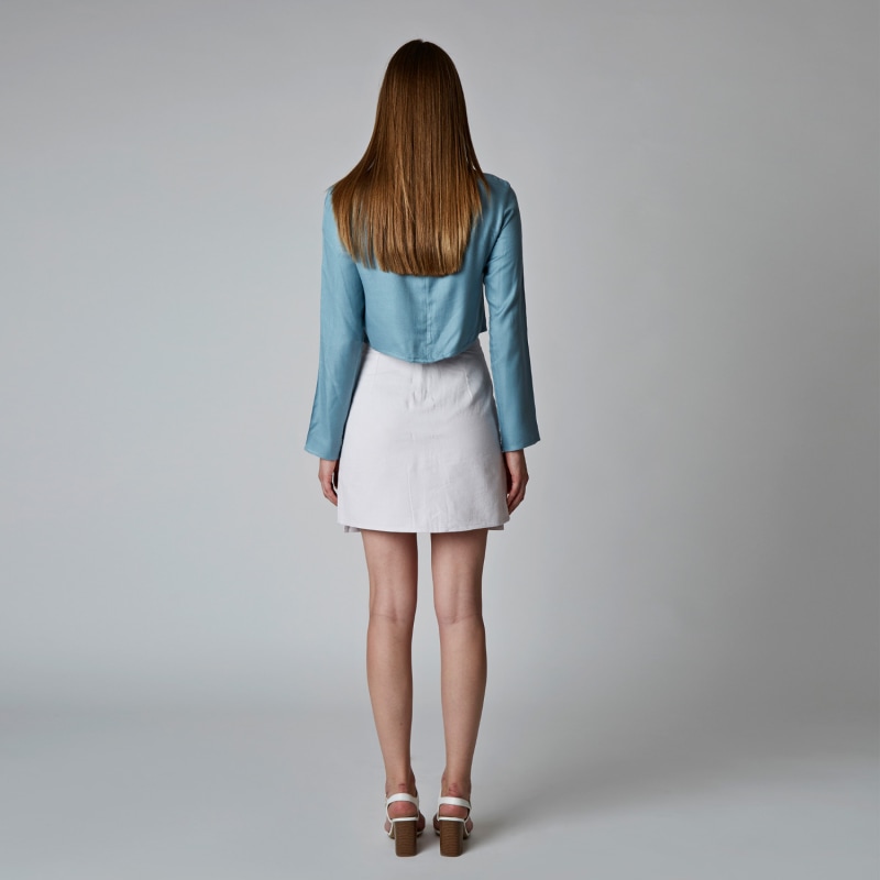 Thumbnail of The Niala Hand-Embroidered Skirt In White image