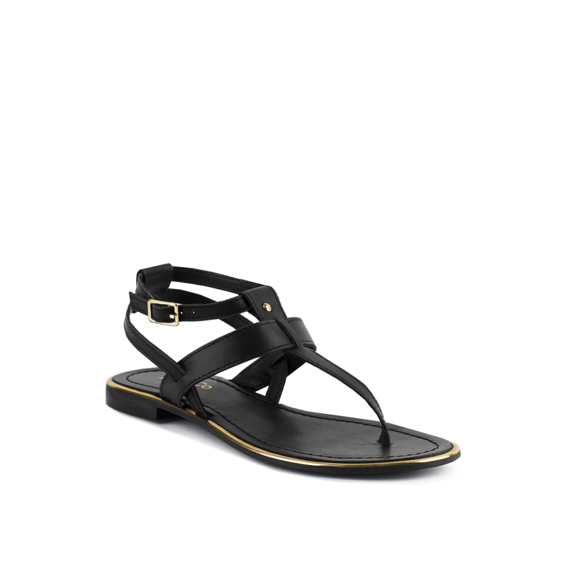 Thumbnail of Irene Black Flat Thong Sandals image