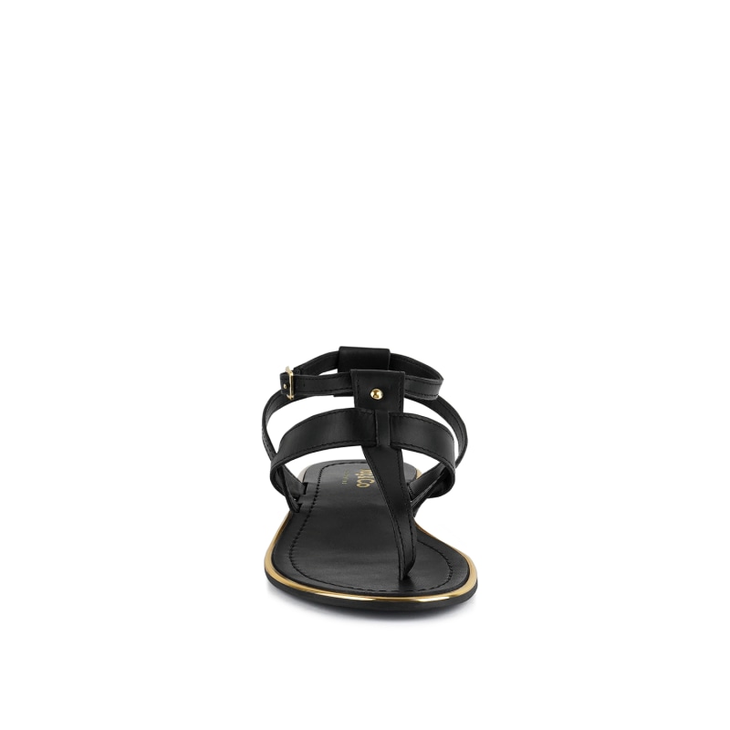 Thumbnail of Irene Black Flat Thong Sandals image