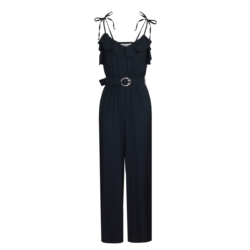 Thumbnail of Isabel Belted Wide-Leg Jumpsuit - Midnight Blue image