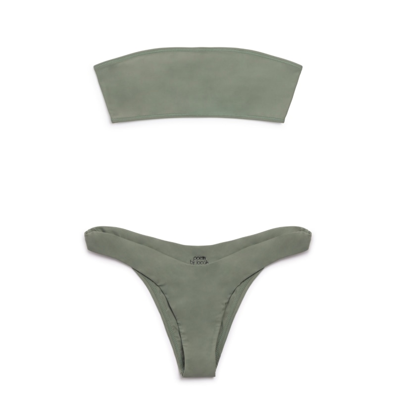 Thumbnail of Isabela Strapless Bandeau Bikini Top In Sage image