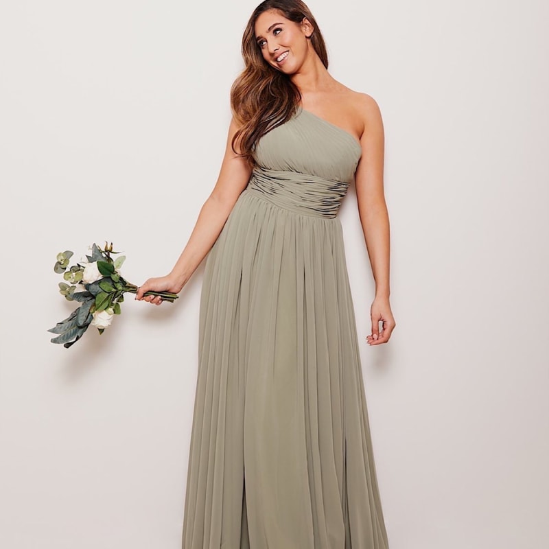 Thumbnail of Isadore Sage Green Chiffon Dress image