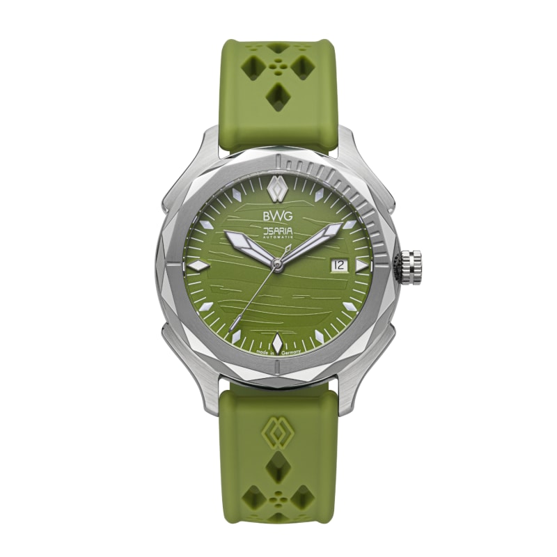 Thumbnail of Isaria Isar Green Men's Swiss Automatic Watch Made In Germany image