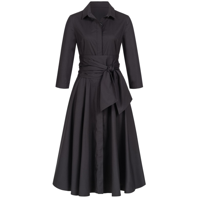 Thumbnail of Shirtdress With Tie Belt Black image