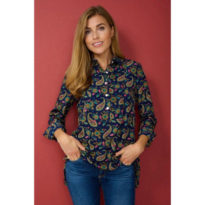 Thumbnail of Soho Shirt In Navy Paisley image