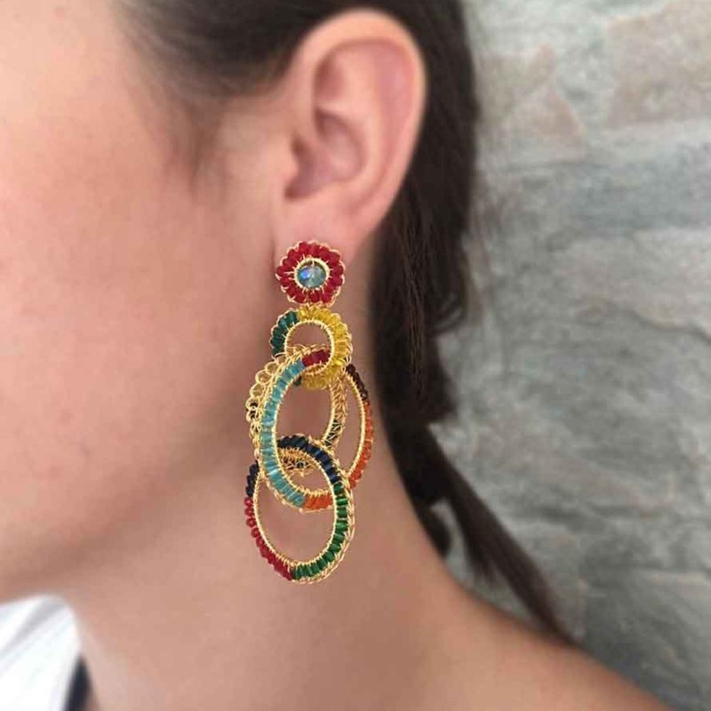 Thumbnail of Multicolor Grace Handmade Earrings image