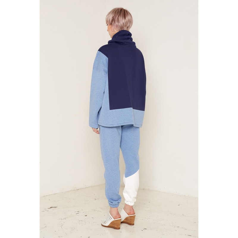 Thumbnail of Turtleneck Neptune Jumper Blue In Organic Cotton image