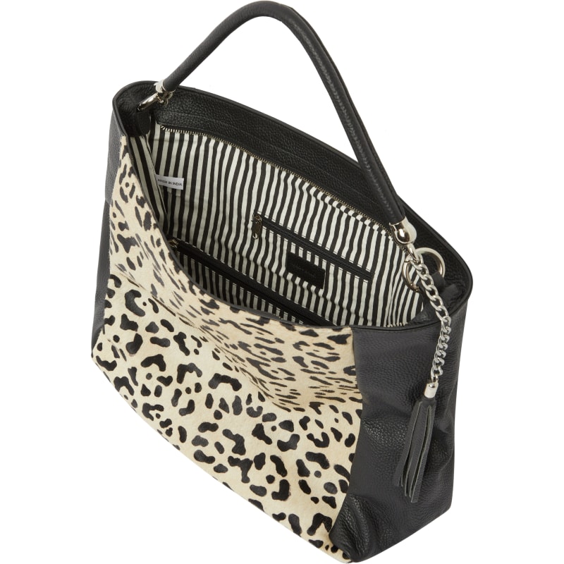 Thumbnail of Ivory Animal Print Leather Shoulder Bag image