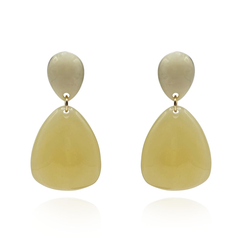 Thumbnail of Ivory Resin Clip-On Drop Earrings image