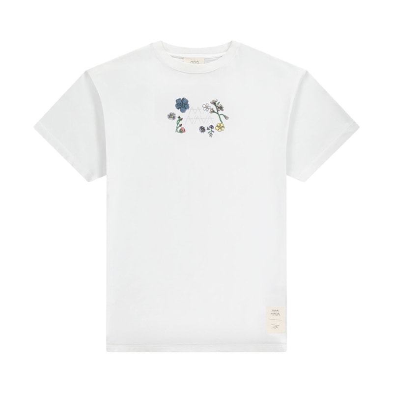 Thumbnail of Limited Edition Floral Embroidered T-Shirt - Chalk White image