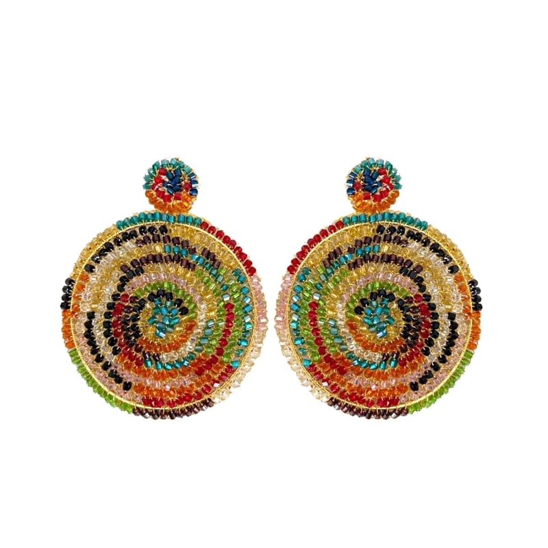 Thumbnail of Multicolor Dahlia Maxi Handmade Earrings image